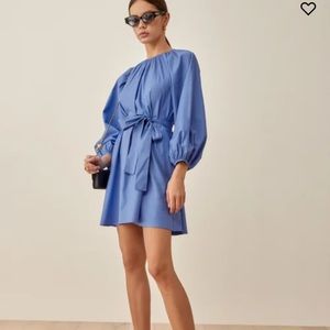 Reformation Rennae Puff Sleeve Mini Dress - NWT